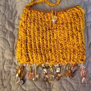 Boho Gold/Gold Beaded clutch